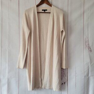 Banana Republic Long Ribbed Sweater Cardigan, Women’s M, Cream, Like New, EUC